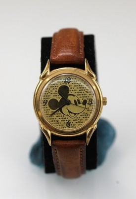 Disney Time Works Damen Armbanduhr MICKEY MOUSE Gold Edelstahl 28 mm Quarz WR