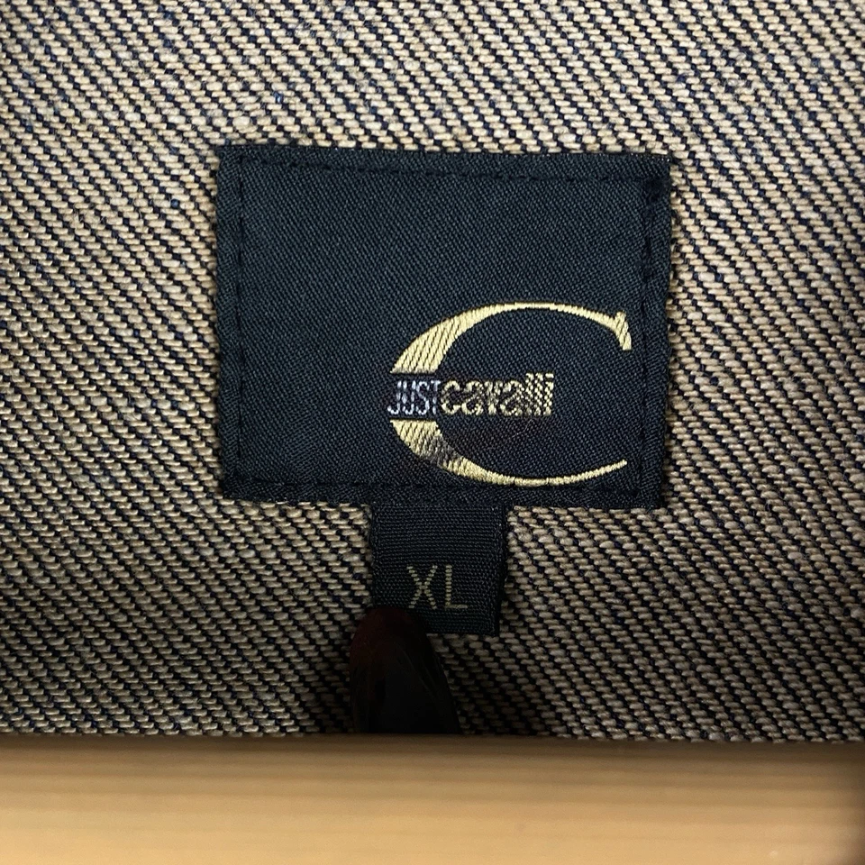 Vintage Just Cavalli Jeans Jacket Men’s Luxury Long Sleeve Italy Rare Size XL - Image 4 of 4