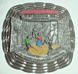 1990/12. Int. WANDERTAG ERSENZINGEN HIKING MEDALLION Scene Threshing Grain/Ger.