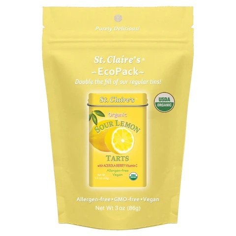 Фруктовые тарталетки с кислым лимоном и пастилки St.Claires Organics в эко-упаковке по 3 унции Пастилки