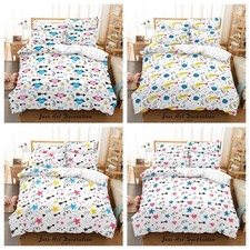 3D Cartoon Space Heart Arrow Pattern Quilt Cover Duvet Cover Comforter set