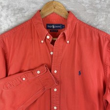 Vintage Polo Ralph Laruen Coral Oxford Button Down Shirt Men's Large 80s/90s