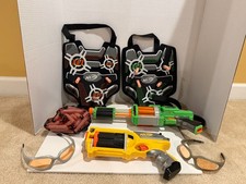 RARE HUGE NERF GUN BUNDLE WITH DART TAG FURYFIRE & MAVERICK REV-6 & ACCESSORIES