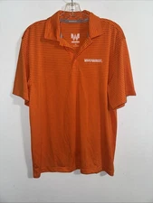 Whataburger Mens Employee Worker Polo Shirt Size M Orange Used Embroidered