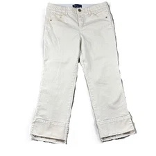 Democracy Ab Solution Jeans Mid-Rise Double Layer Frayed Hem Kick Flare 10 L107