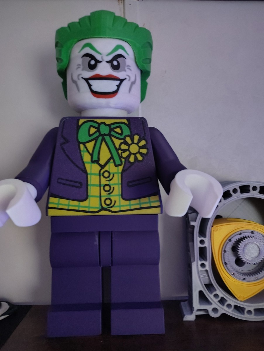 3d printed 1 foot 9 1/2 inch LEGO The Joker Purple Suit Green Hair
