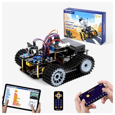 Robotics Kit for Kids Ages 8 12, Smart Robot Tank Car Compatible with Arduino...