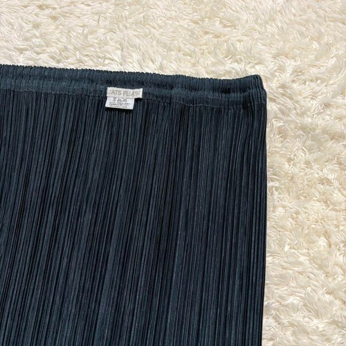 PLEATS PLEASE ISSEY MIYAKE Black Pleated Long Skirt Size S From Japan USED - Picture 9 of 13