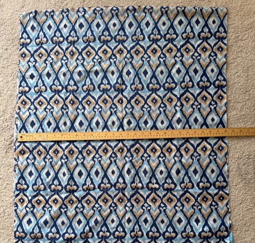 J.McLaughlin Neu Schilf Schal Navy/Beige/Hellblau Ikat Wolle Leicht - Bild 9 von 13