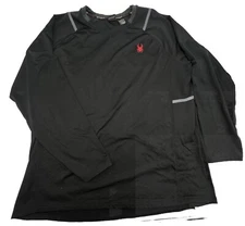 Spyder Active Shirt MEN XL Long Sleeve Base Layer ProWeb Black Sport Running
