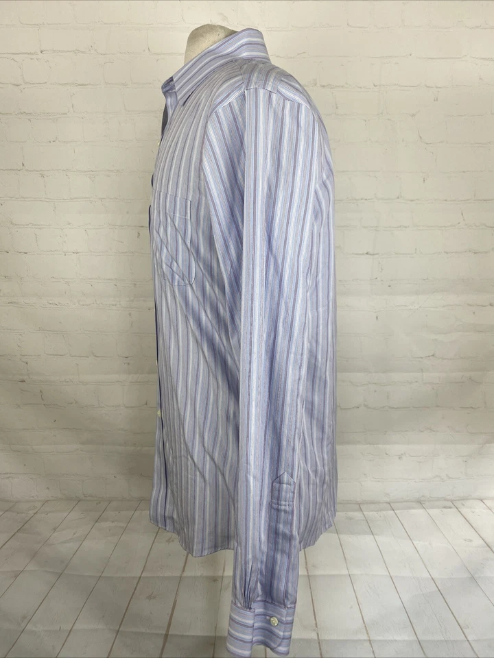 Brooks Brothers Men's Blue Striped Cotton Button Up Shirt 15.5-36 $138 - Image 4 of 4