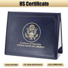 USA Citizenship Certificate Holder - US Citizenship Gifts - PU Naturalization