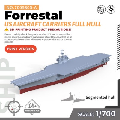 SSMODEL SSC700580S-A 1/700 USN Forrestal Aircraft Carriers Full Hull Segmented h