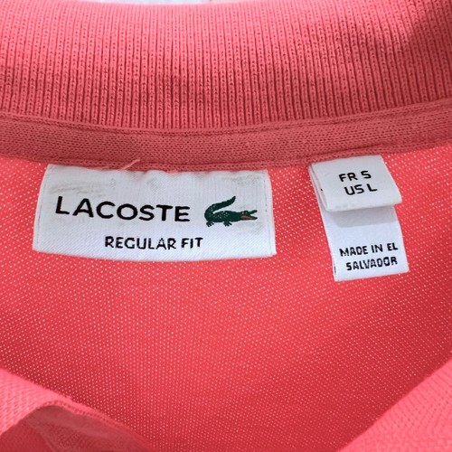 Soft Pink Lacoste Polo Shirt - Small White Logo - Picture 5 of 6