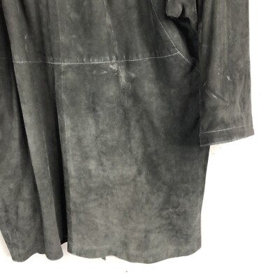 Casini Firenze Leather Coat Womens Medium Black Italian Buttery