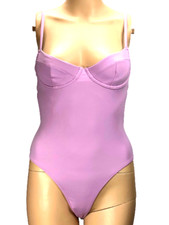  75 VICTORIAS SECRET SWIM WICKED ONE PIECE PUSH UP SWIMSUIT LILAC SIZE LARGE NWT