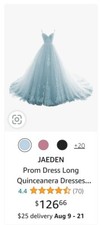 NEW Light Blue Quinceanera Sweet 16 Prom Ball Formal Evening Gown Dress
