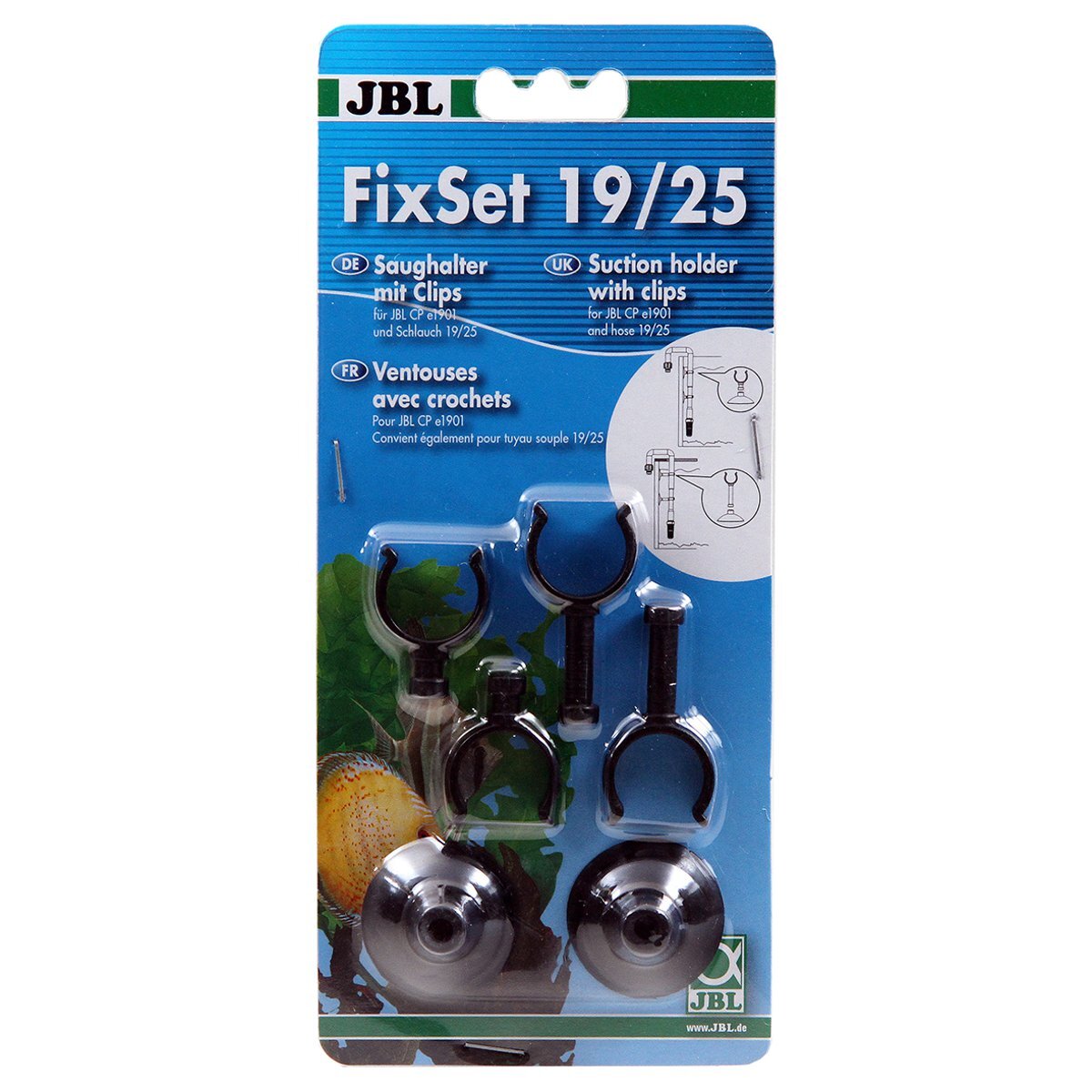 JBL FixSet Aspiradora y Espaciador Set 19/25 - Clips CristalProfi e1901 Filtro