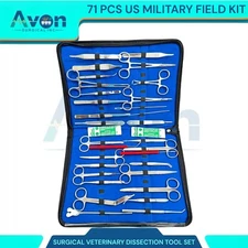 71 US MILITARY FIELD MINOR SURGERY SURGICAL INSTRUMENTS FORCEPS SCISSORS KIT