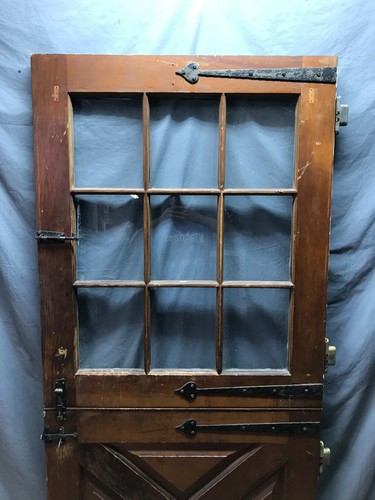 Vintage Solid Wood Dutch Door 9 Lite 36x79 Shabby White Entryway Old 1017-24B - Picture 13 of 23