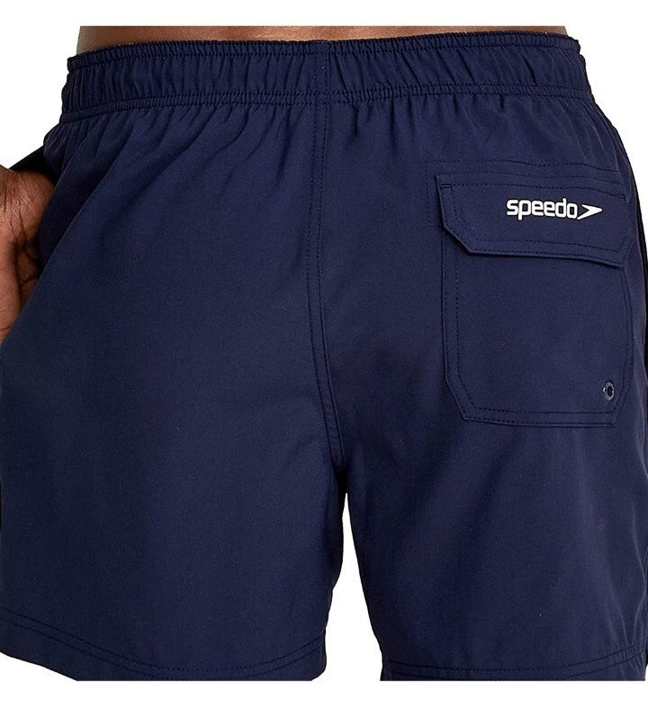 NWT Speedo Men's Swim Trunk. MEDIUM. Blue, Volley Comfort Liner Solid