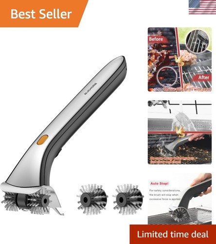 Electric Grill Brush and Scraper for Barbecue, Safe Bristles Grill Brush for ... - 第 1/8 張圖片