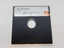 5.25" Floppy TOP PRIORITY Program Disk 1989 IBM Computer Software Power Up