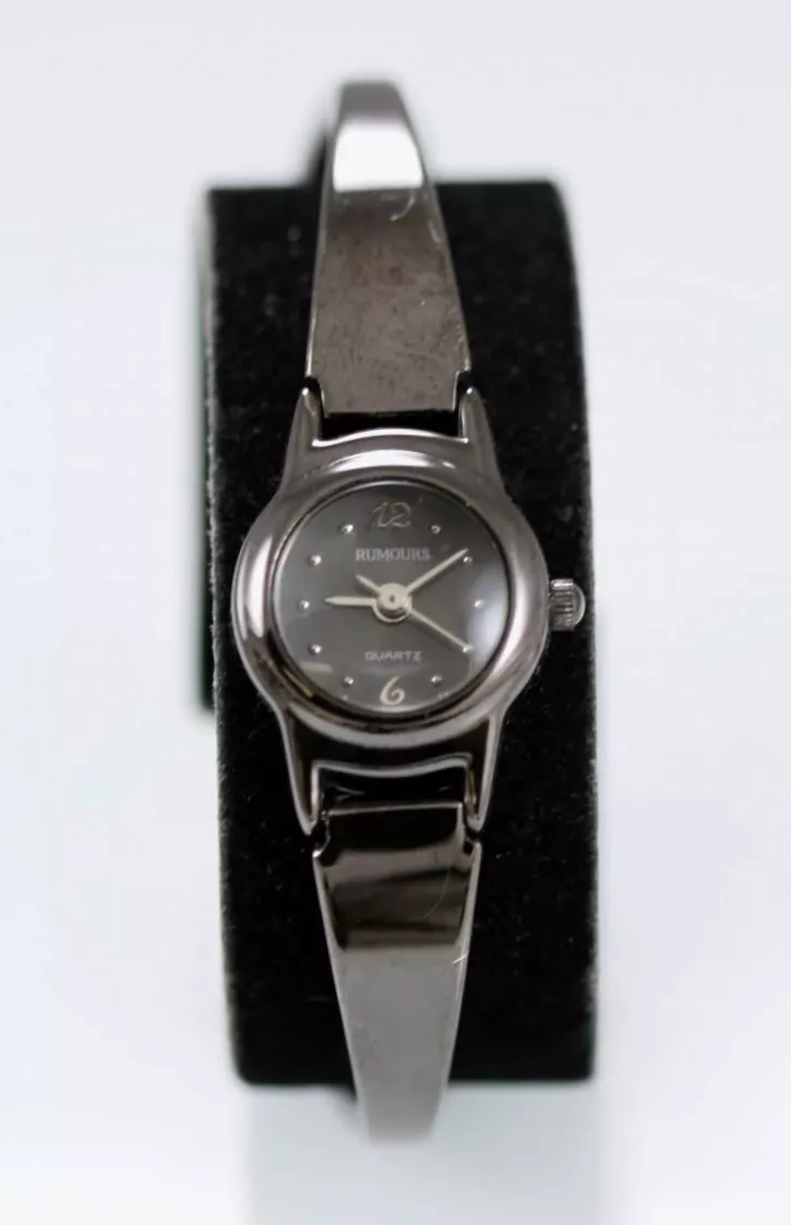 Rumours Watch Women Black Stainless Steel Water Resistant Battery