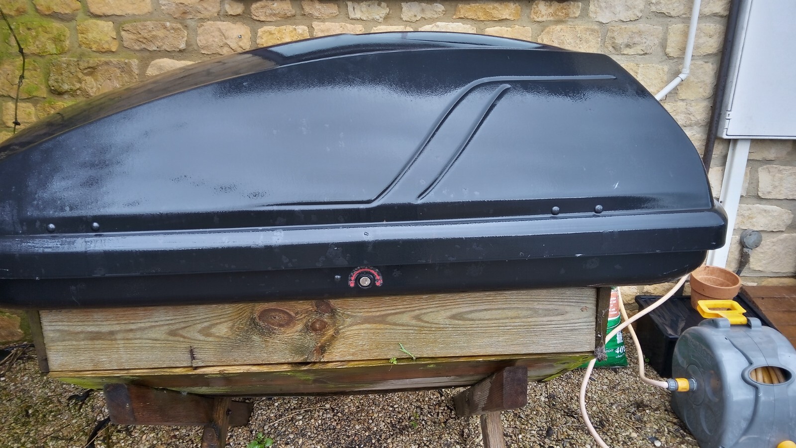 Halfords car roof box. Black eBay
