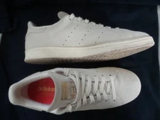 adidas Originals Men STAN SMITH BA7441 Suede Leather Chalk/Gold US 9.5 Excellent