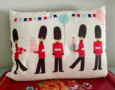 #ad #ad Pillow Sainsbury#x27;s Queen#x27;s 90th Birthday Celebration Toy Soldier Cushion 30x40cm $18.00