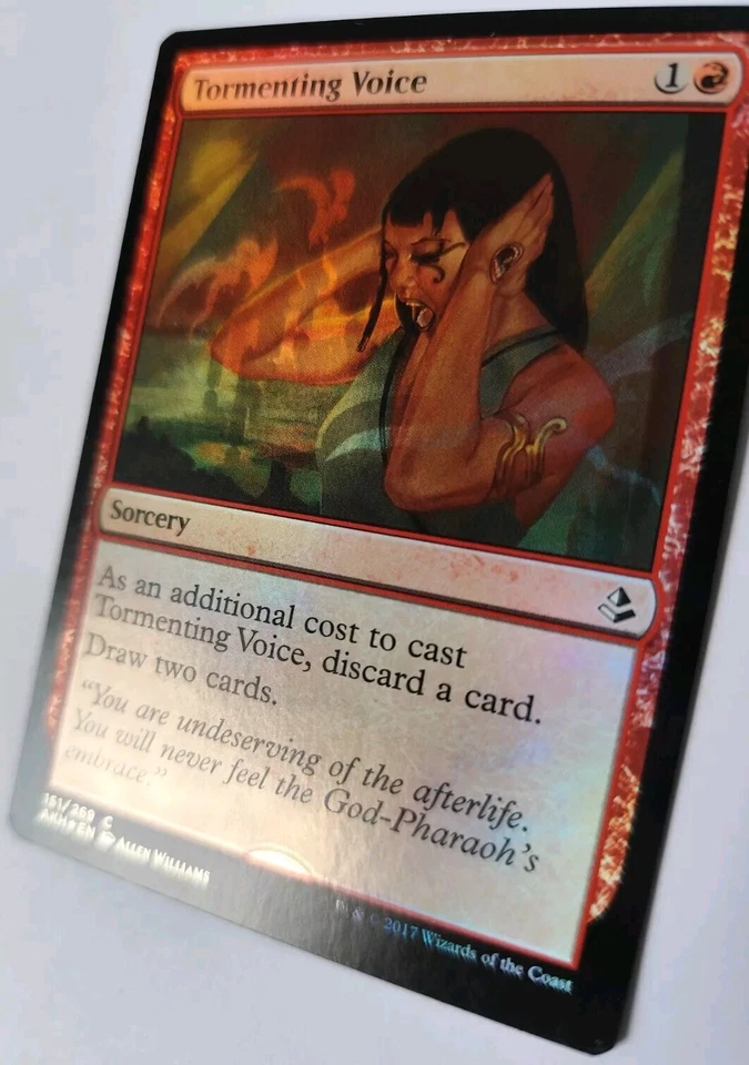 Tormenting Voice FOIL Mtg MISPRINT. The foil layer is from another card. - Imagen 3 de 4