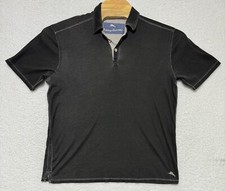 Tommy Bahama 100 Pima Cotton Black Faded Polo Shirt Mens Medium