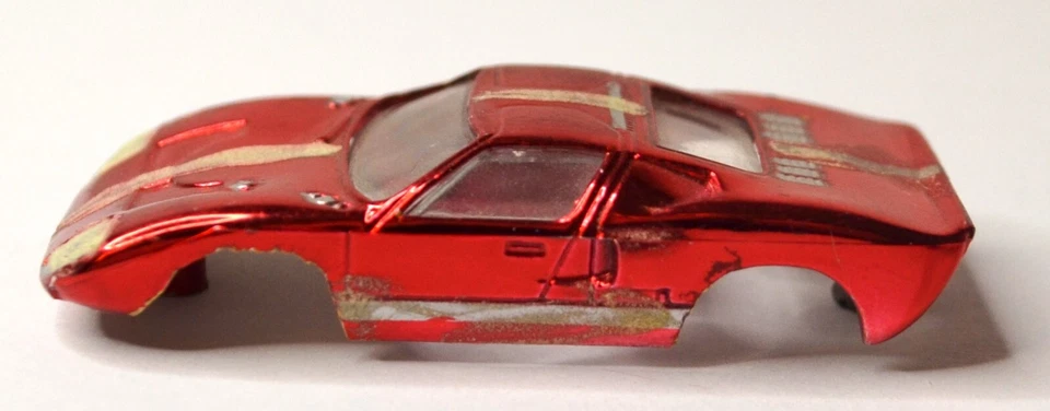 SOLO CARROCERÍA AURORA AFX FORD GT40 SLOT CAR ROSA CROMADA Foto 2 de 4