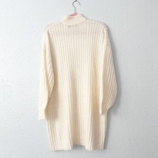 NastyGal Cream Turtleneck Knit Dress Size M