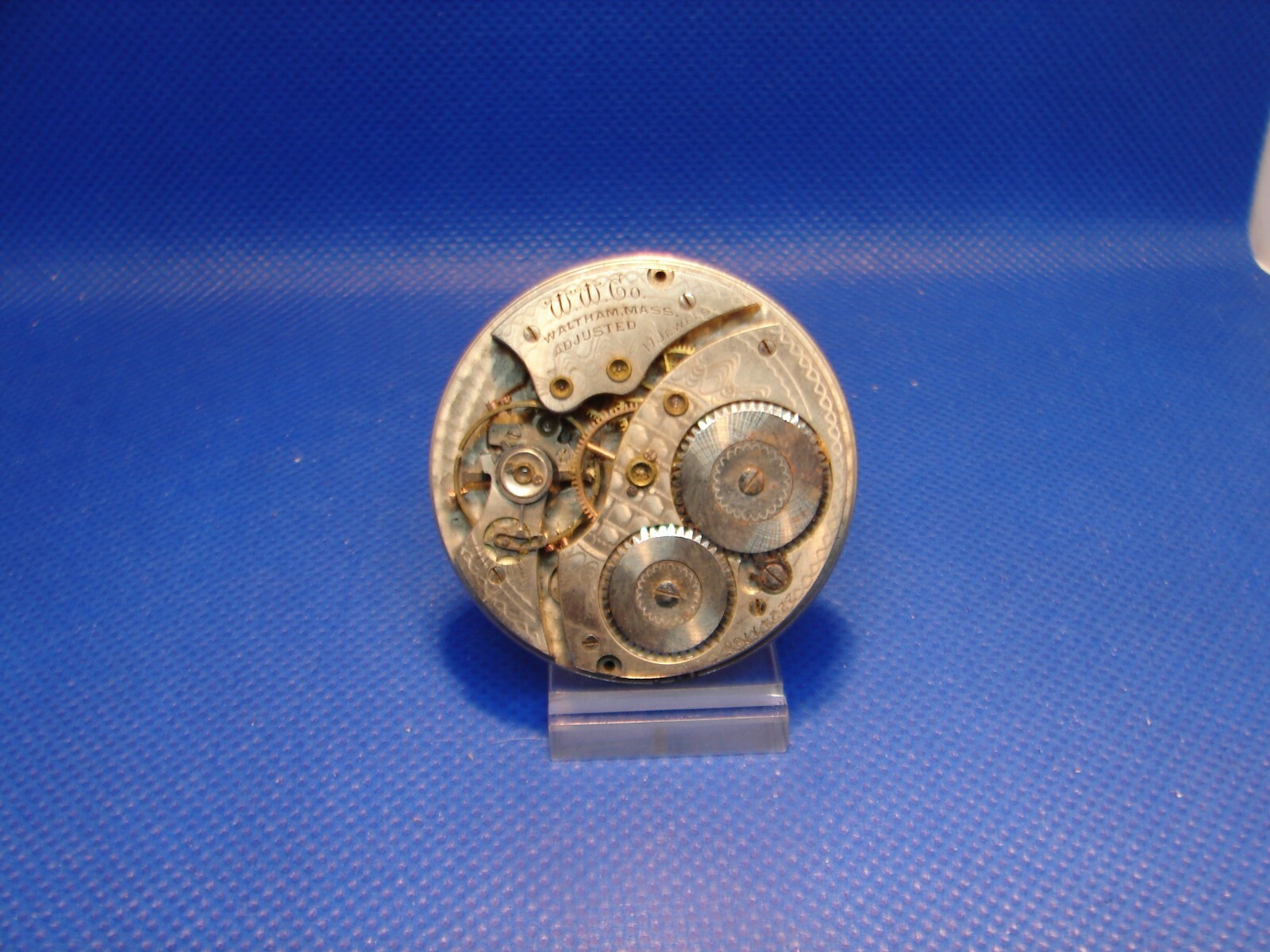 WALTHAM POCKET WATCH MOVEMENT 39mm METAL DIAL PARTS OR REPAIR! ok23 eBay