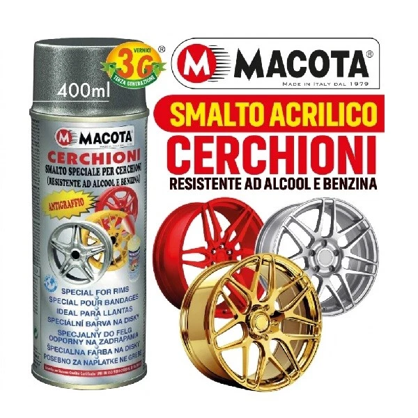 Vernice Spray per Cerchioni Macota Speciale Smalto Acrilico vari colori 400 ml. - Immagine 2 di 4