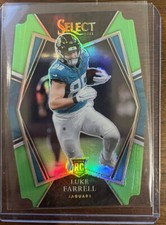 Luke Farrell 2021 Select Football #194 Green Premier Rookie Die Cut /349 Jaguars