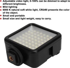  Lot of 2 Rizer Video Light, W49 Mini LED Video Light Dimmable 6000K For Camera