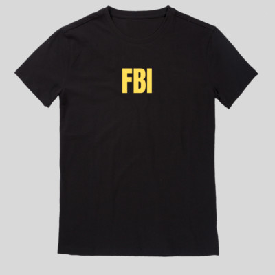 Herren T-Shirt FBI Fun-Shirt Faschings-Shirt Kostüm Verkleidung Karneval