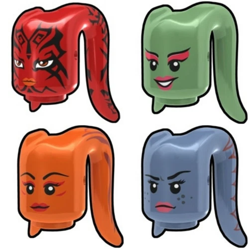 Arealight TWI'LEK TENTACLE HEAD for Minifigures -Pick Style- New AAYLA Lyn Oola