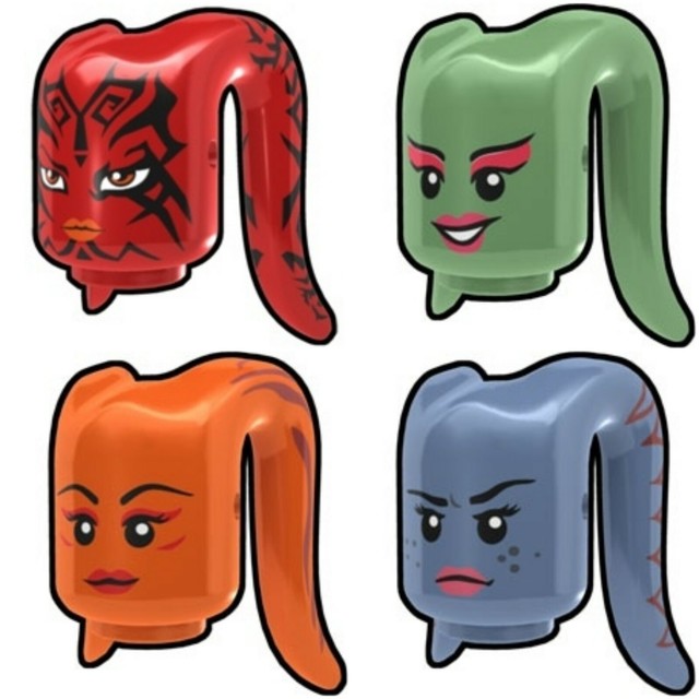 Arealight TWI'LEK TENTACLE HEAD for Minifigures -Pick Style- New AAYLA Lyn Oola