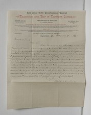 1888 Letter Exposition & Fair 36th Annual Fair Signed Thos. McD. Richards