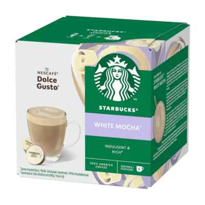Starbucks Dolce Gusto WHITE MOCHA Coffee Pods 12 Capsules