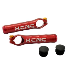 KCNC BE1 Ultralight 7075 Alloy Bar Ends w/ Bar End Plugs , Red