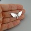 Death's Head Hawk Moth Pendant - 925 Sterling Silver, Halloween Jewelry