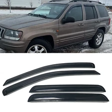 Smoke Window Visors Sun Vent Shade Rain Guard Fit Jeep Grand Cherokee 1999-2004