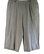 NEW Eileen Fisher Washed Organic Linen D lav  Wide-Leg Pant size 2X P3429