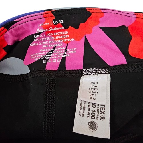 Hanna Andersson Running Shorts Floral Waist Athletic Gym Black Size 12 - Picture 5 of 6