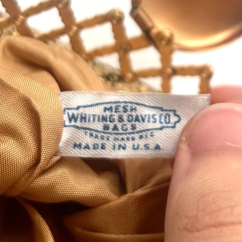 Cartera de malla vintage Whiting & Davis "Bolso de mendigo"  Foto 4 de 4